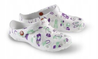 Obuwie buty klapki robocze medyczne damskie SCHU´ZZ GLOBULE PRINT Medical Roz 37