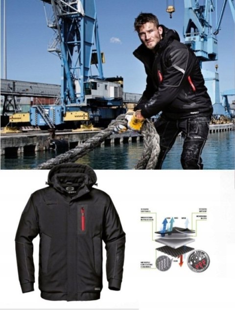 ODZIEŻ ROBOCZA KURTKA SOFTSHELL ZIMOWA BHP SIRSAFETY DOLPHIN r.3XL